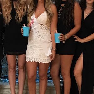 White lace dress so cute!!!!